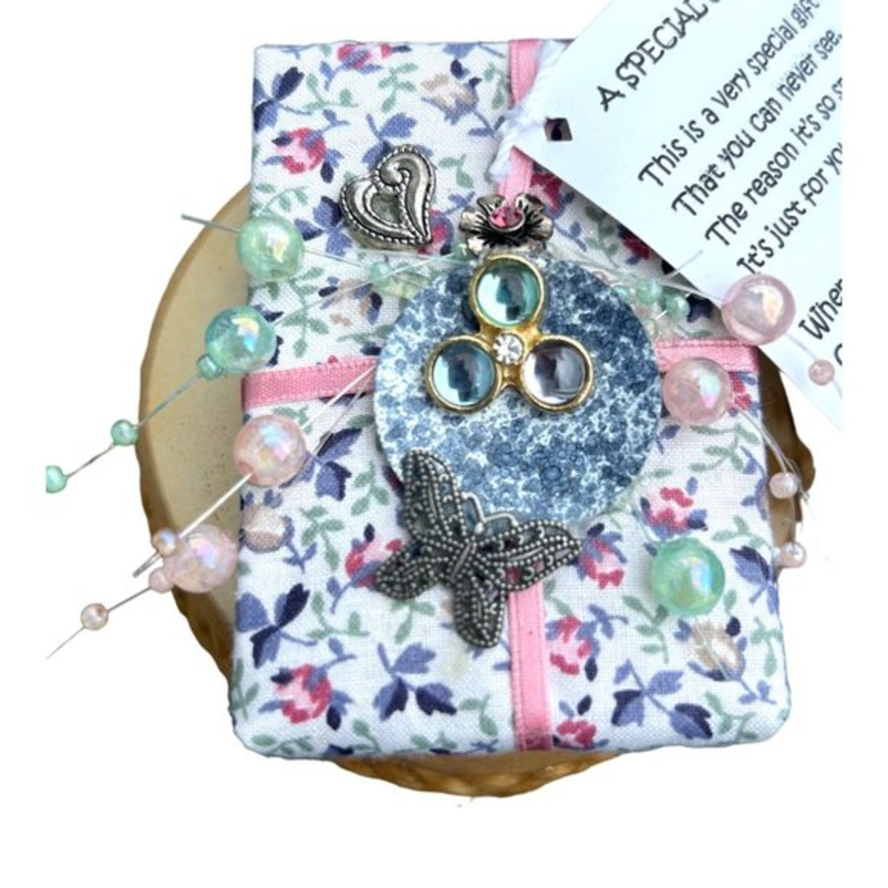 Handcrafted, Embellished, Fabric Wrapped Gift Box‎
